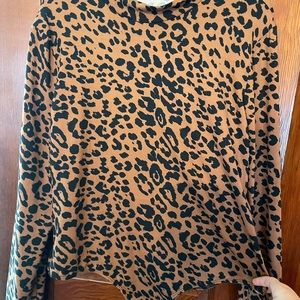 Leopard print long sleeve bodysuit